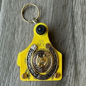 Arete De Vaca Llavero Cattle Tag Western Keychain